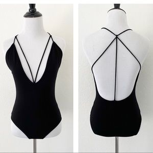 Out From Under Low Cut Strappy Back Bodysuit